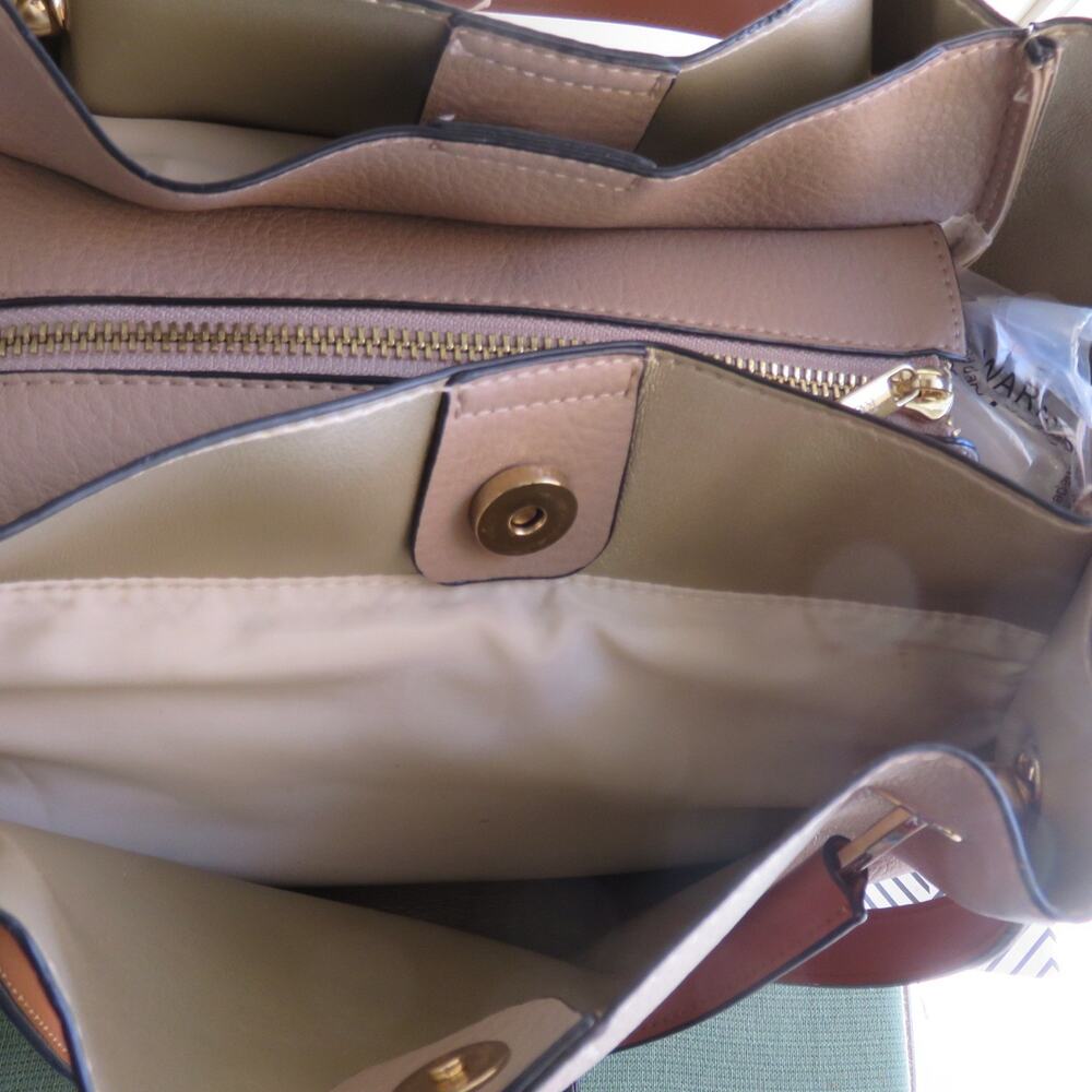 RODE SKO 3-Way Bag Shoulder Bag Faux Leather Gray Coffee Women's - Picture 7 of 12